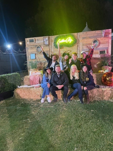 Some of the team taking a well deserved break at our GoldenSky festival.