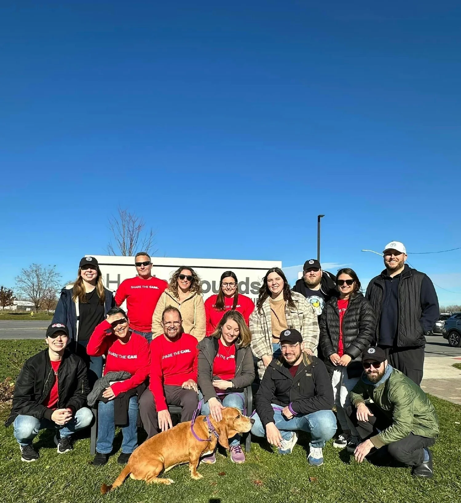 The SIDEARM team volunteering at Helping Hounds during our annual Share the Care Day.