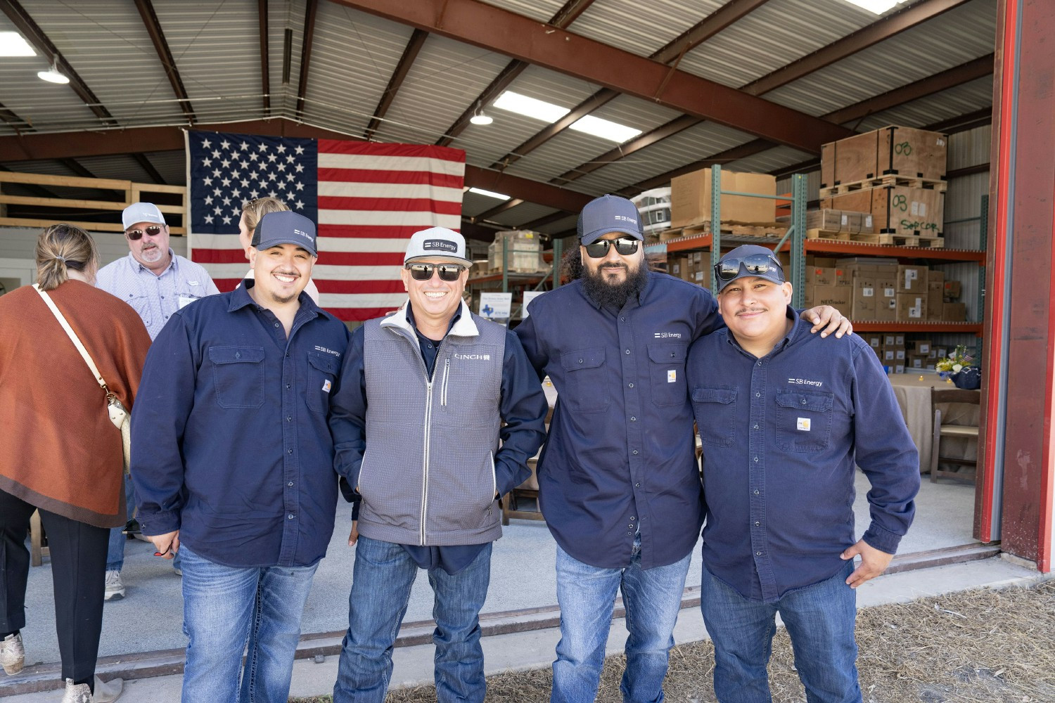 SB Energy team members in the field.