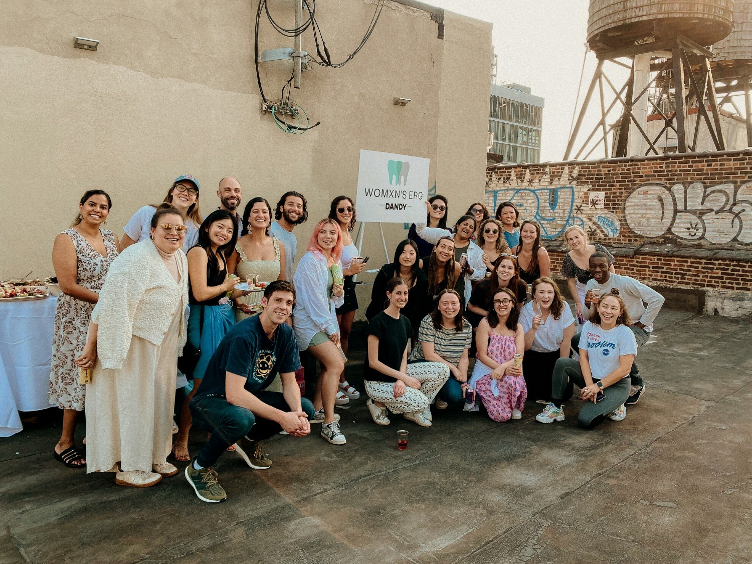 Celebrating the kick-off of our Women's ERG on Dandy's HQ rooftop