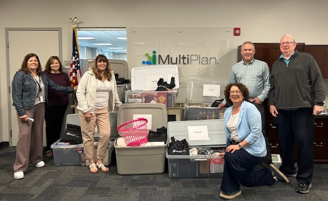 Our Bedford, MA charity team collecting “launch” boxes for young adults transitioning out of the foster system. 