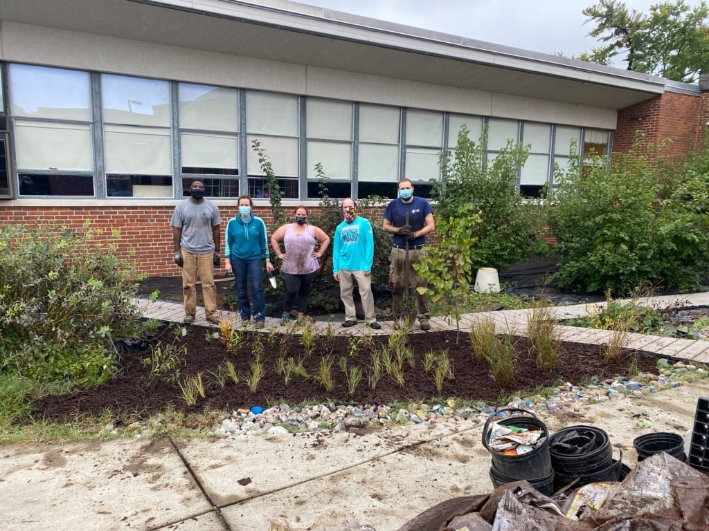 LRS Federal Employees Volunteered to Plant a Native Garden at a Local Elementary School - Over 200 Plants Planted