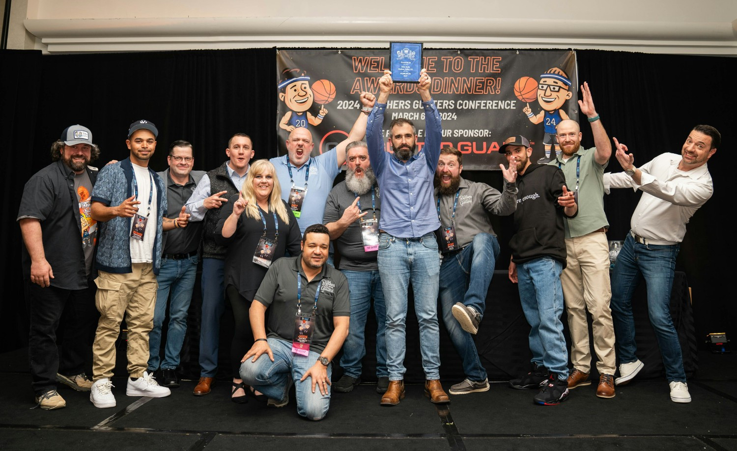 Our annual conference highest revenue team accepting their award.