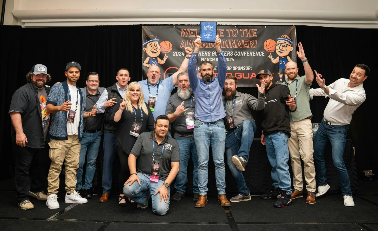Our annual conference highest revenue team accepting their award.