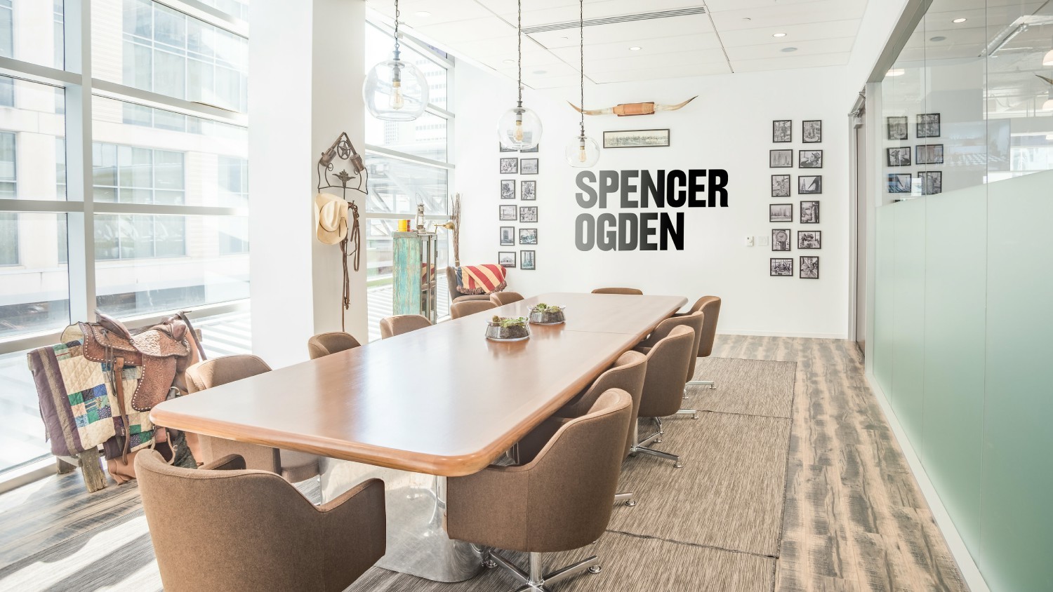 Our Houston office training suite- cowboy themed!