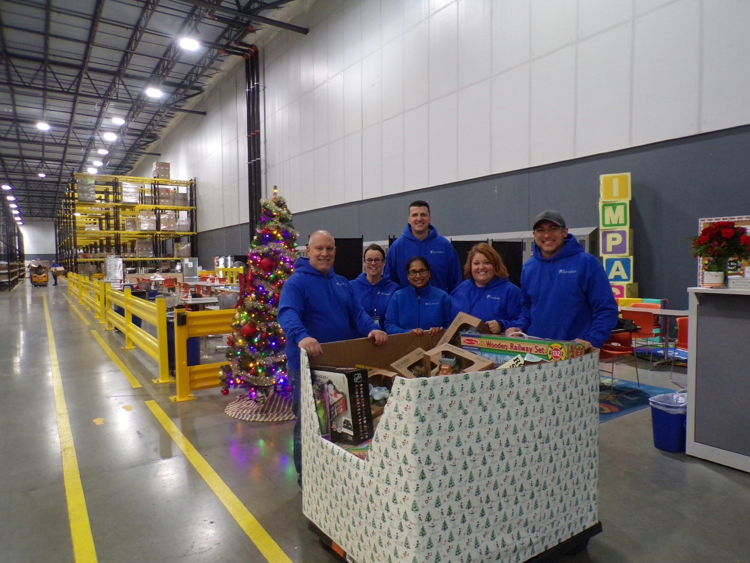Employees truly embraced the spirit of giving during the holiday season contributing 108 toys to Toys for Tots.