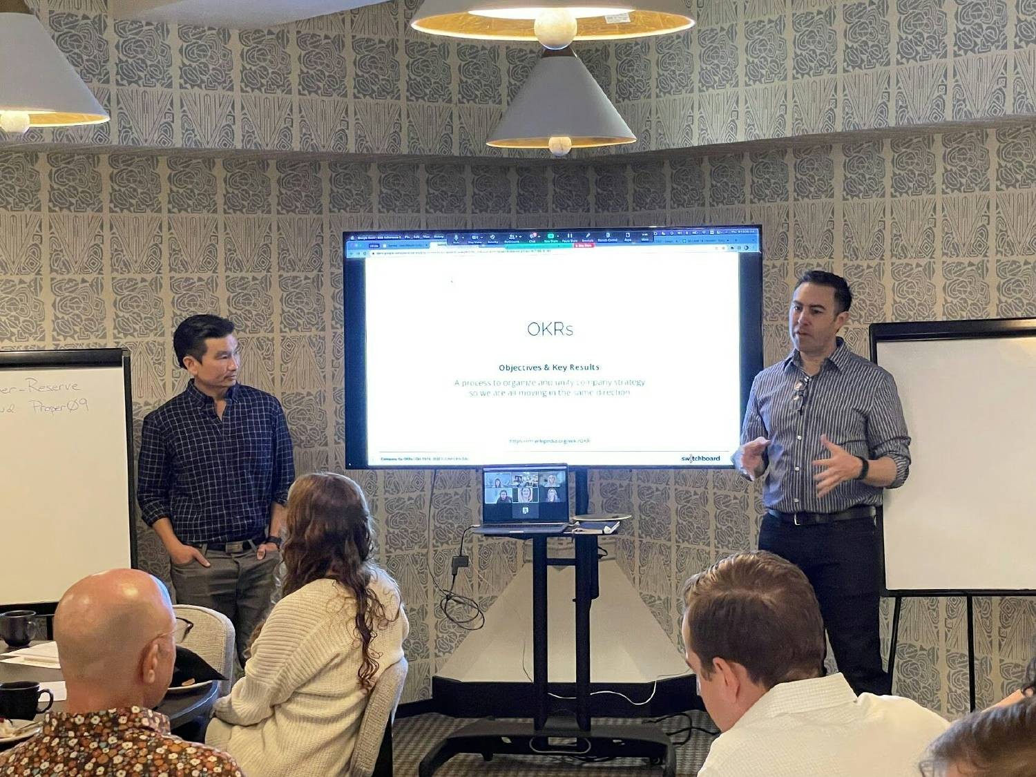 Our co-founders kicking off our quarterly OKR planning offsite by reminding us to 