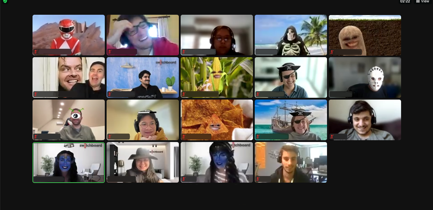 We built a strong remote culture long before lockdowns. Here's us turning a team meeting into a virtual Halloween party.