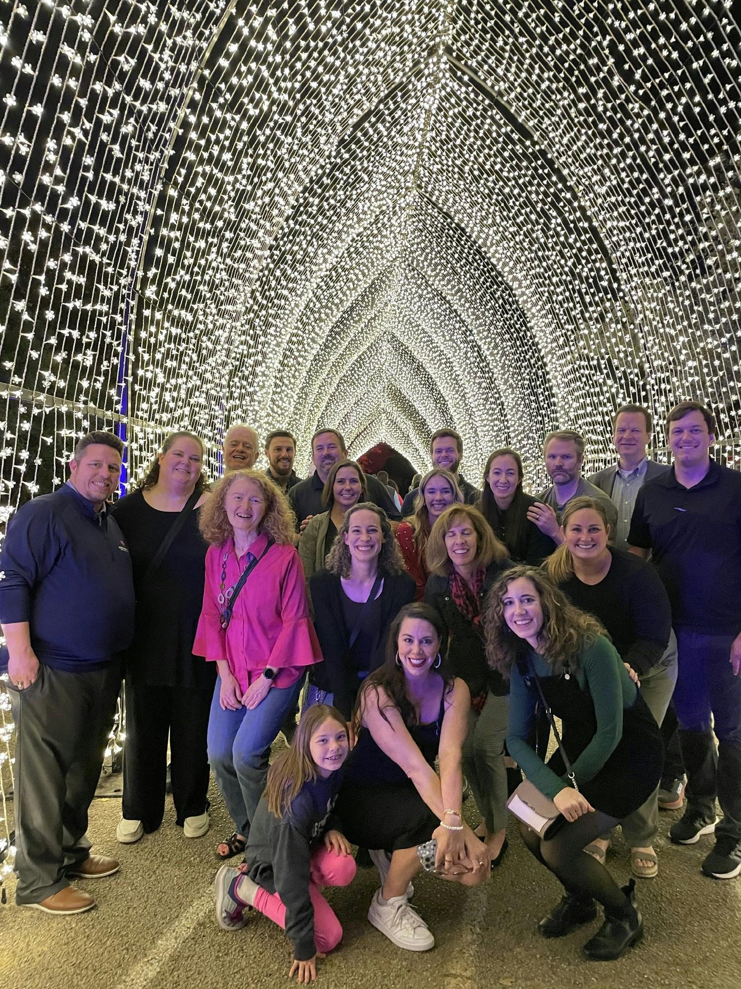 Holiday team outing with the team and our families