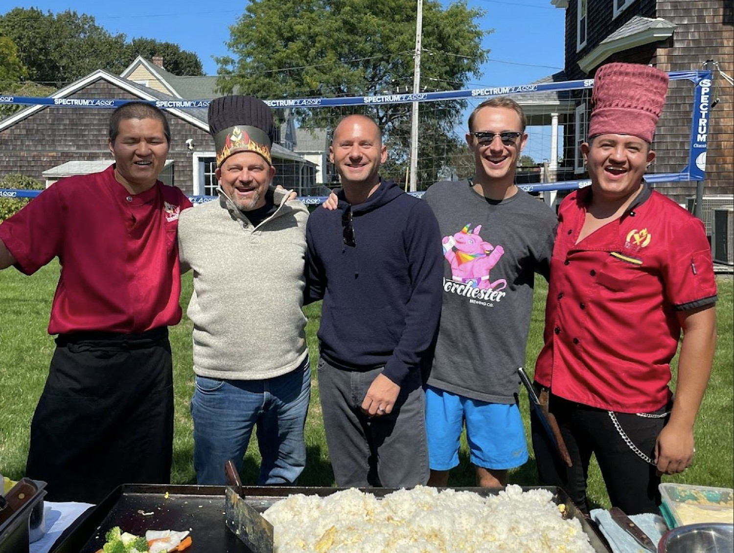 SCS founder Dr. DiSano & fellow doctors enjoying backyard hibachi for their company summer outing. 