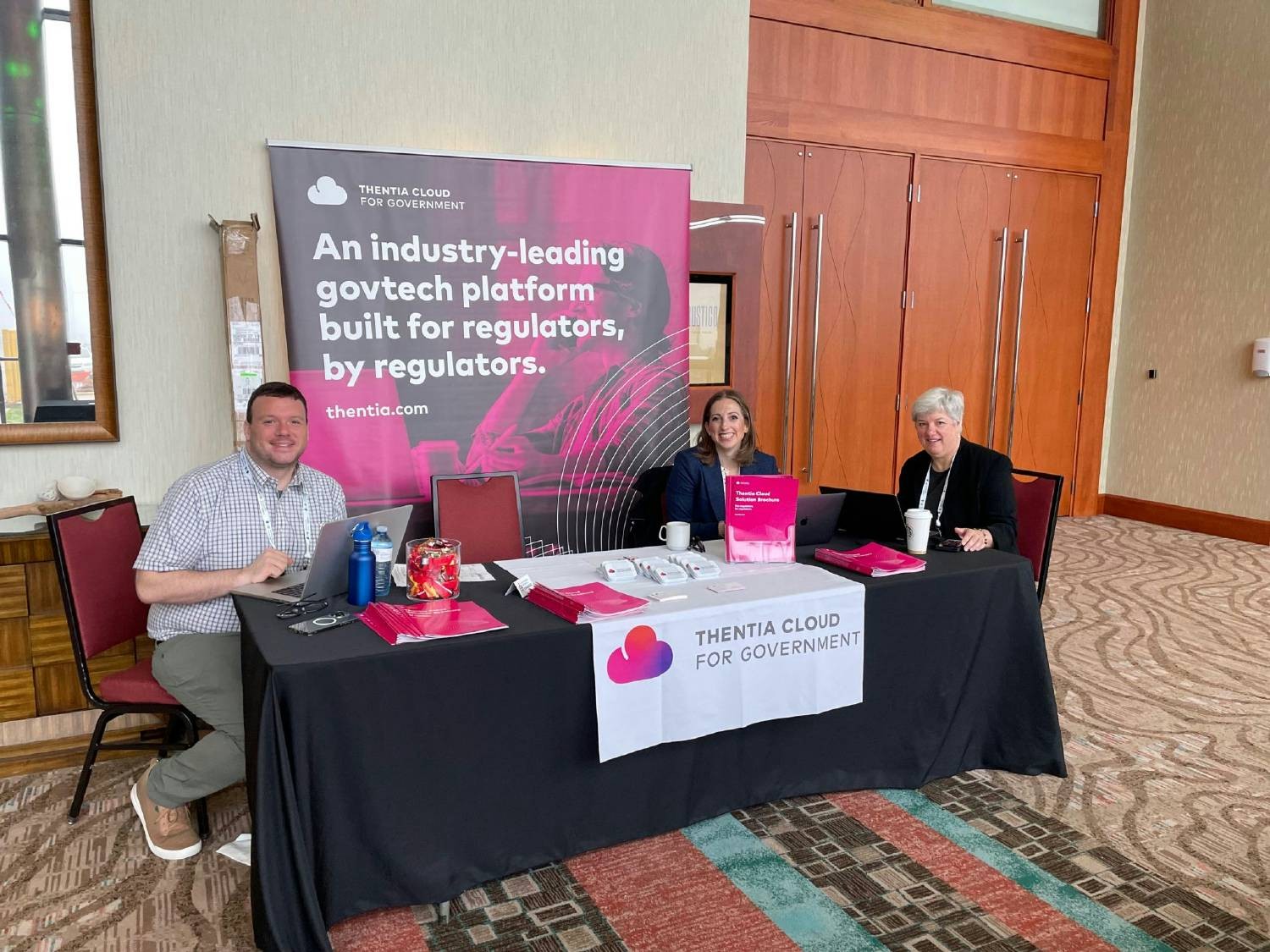 Our team at a conference.