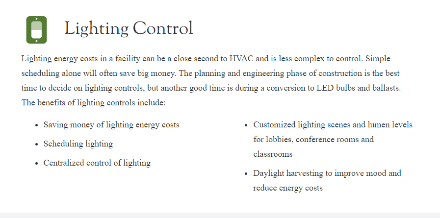 Lighting Control Services