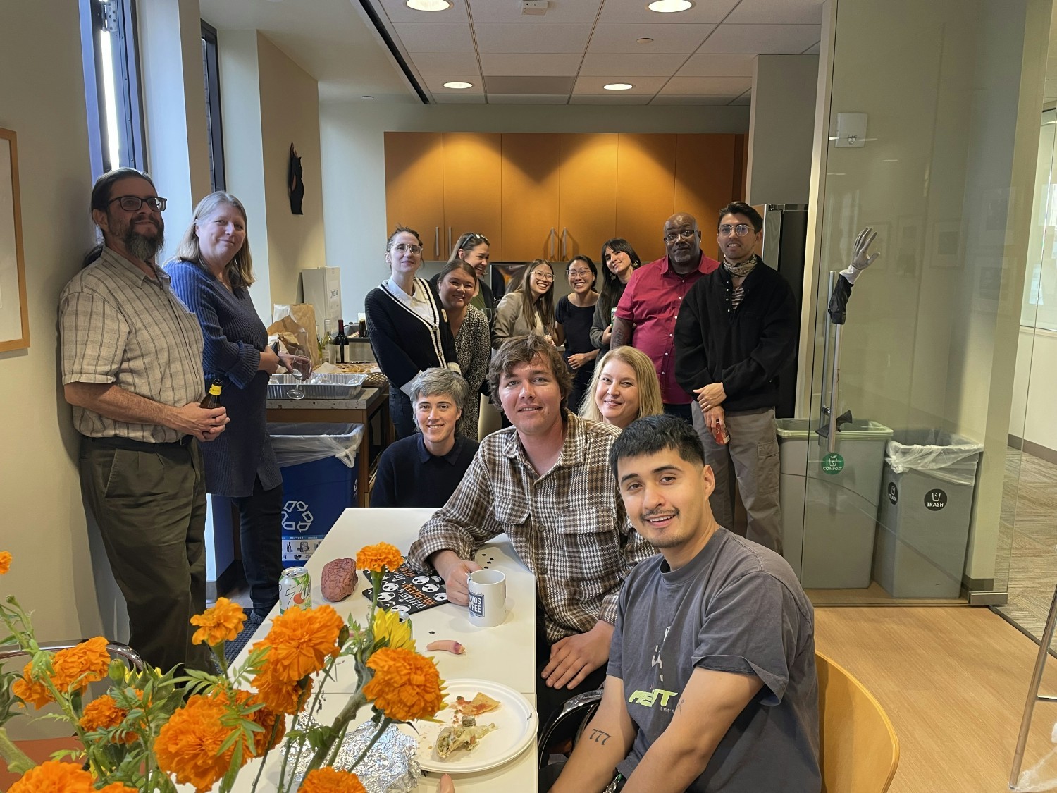 Halloween celebration.
Staff gathered to celebrate Halloween and Día De Los Muertos at our San Francisco office.