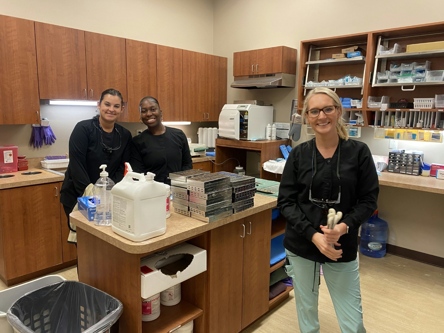 Some team members in action during our annual free day of dentistry for veterans, active military and hometown heroes.