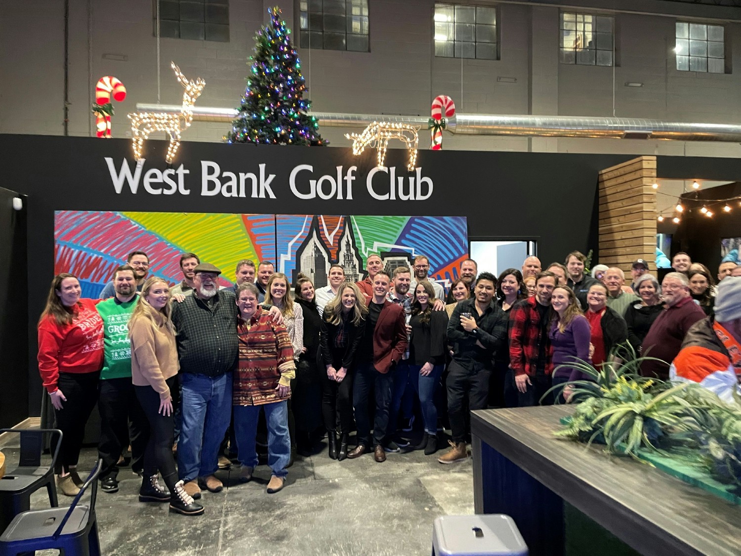 The group photo from the 2022 company Christmas gathering.