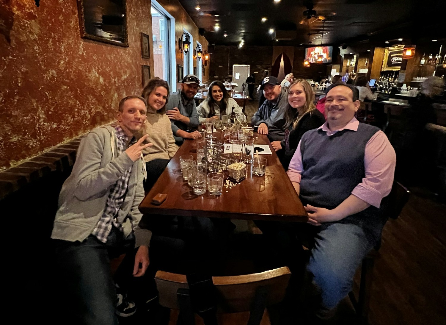 Members of the team located in Marietta, Ohio enjoying happy hour. 