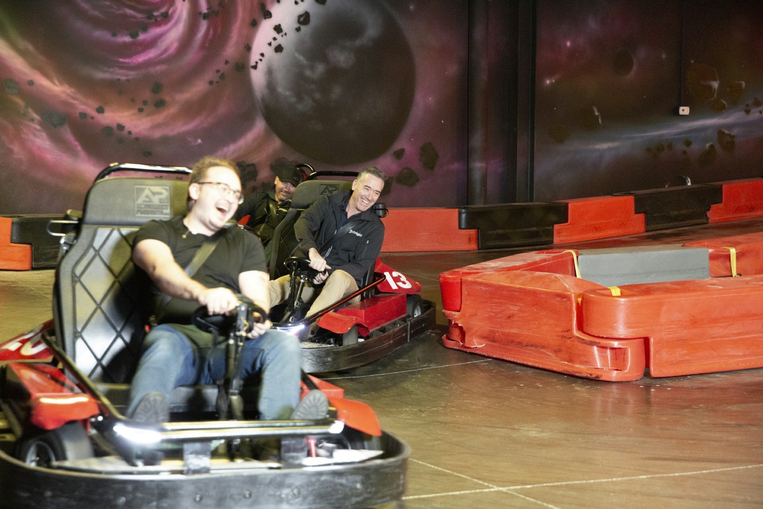 Go Kart races during a day of fun with the whole Origin-USA team.