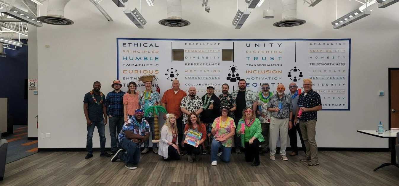 Bell Techlogix headquarters held a spirit week, featuring a Hawaii themed day 