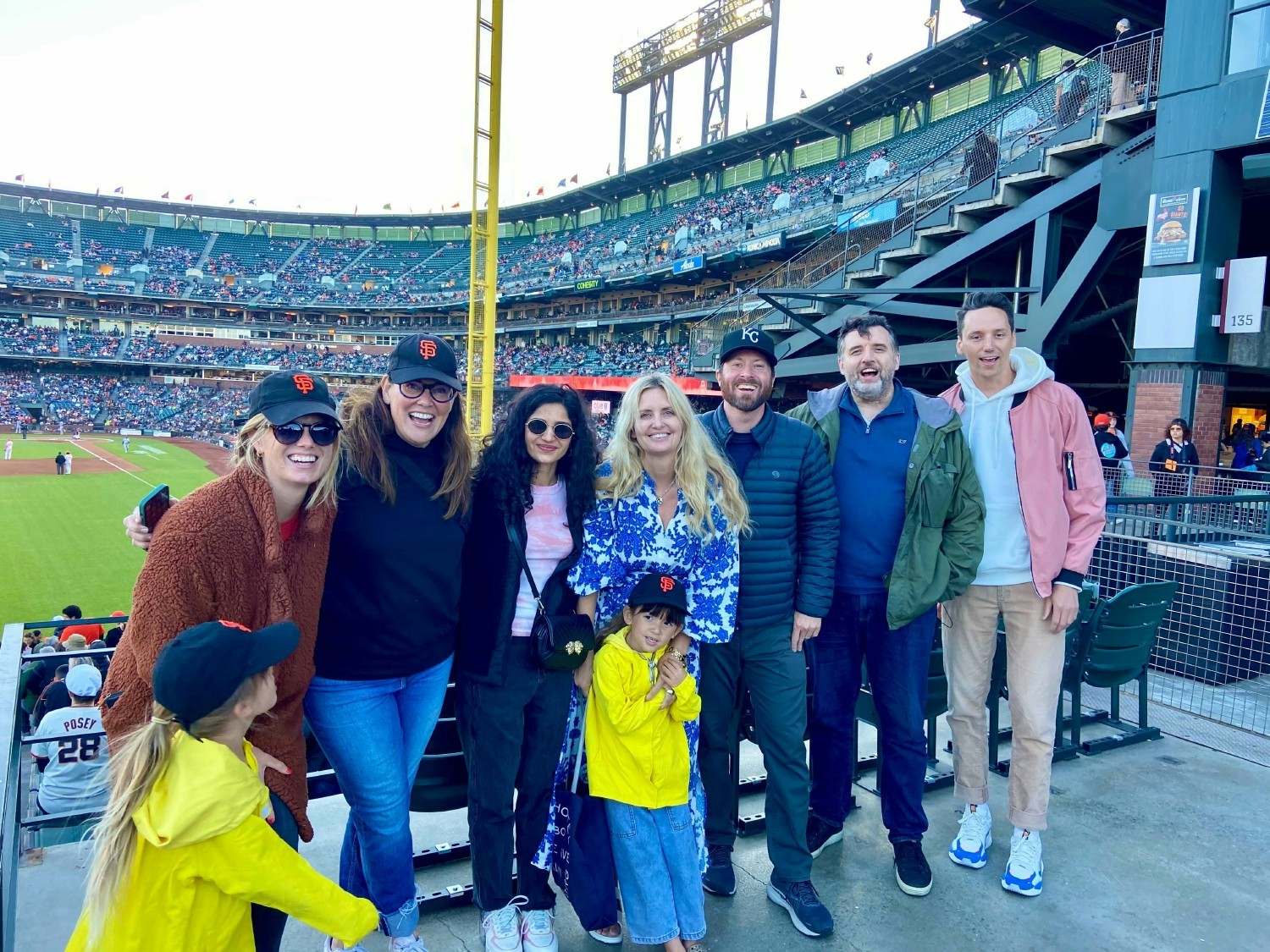 Ellie P., Jen G., Pooja C., Mandy E., Eric W., Jack M. & Dan W. at our team outing to the San Francisco Giants.