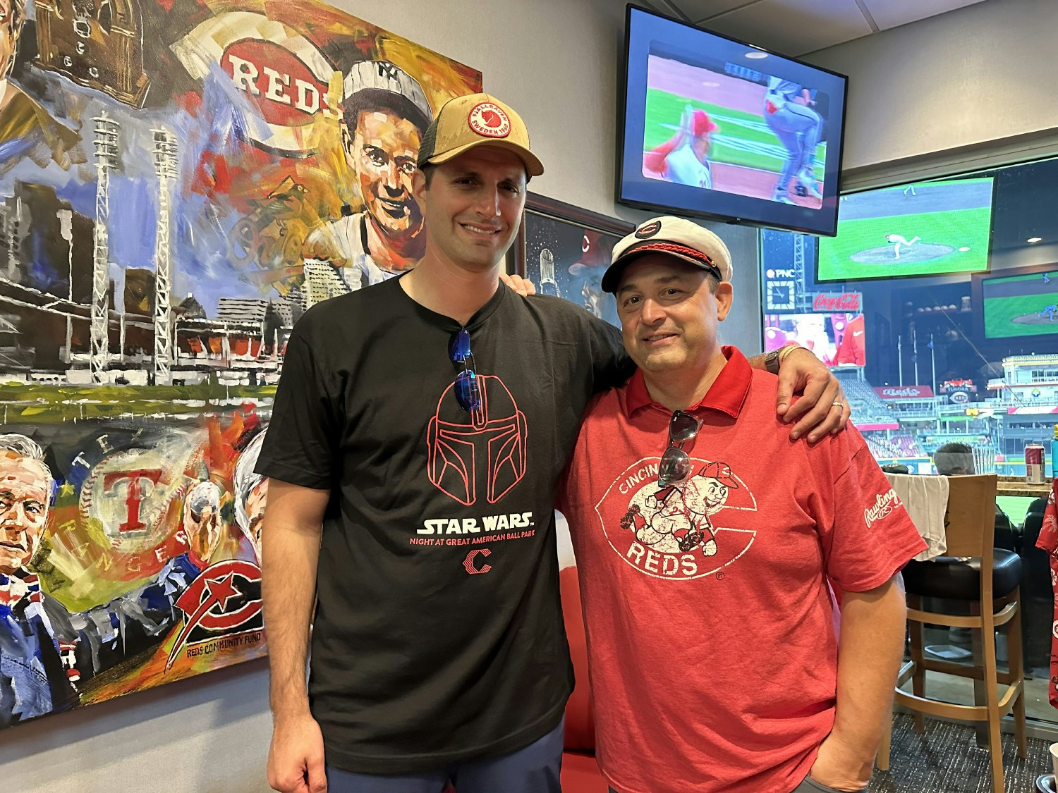 Our two Co-CEOs at the Cincinnati Reds owners box