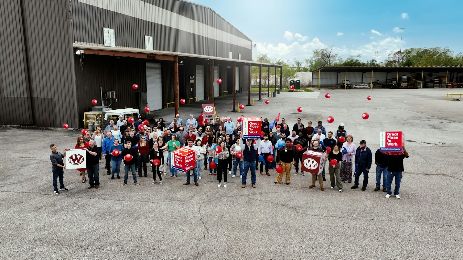Our Houston Team celebrating WBS as a Great Place To Work! 