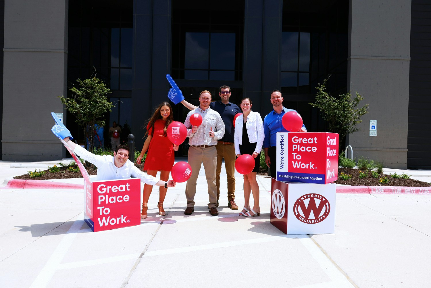 Our Austin Team celebrating WBS as a Great Place To Work! 