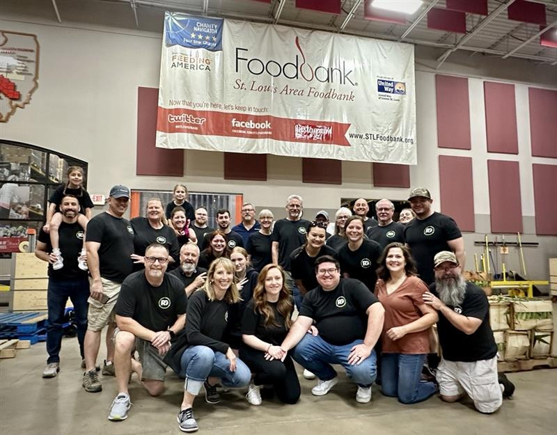 Annual volunteer event at the St. Louis Foodbank 