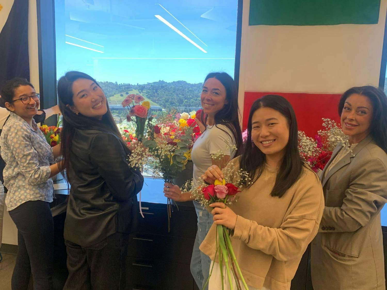 Members of Women@Zest, one of our amazing homegrown ERGs, crafting beautiful bouquets for National Women's Day.