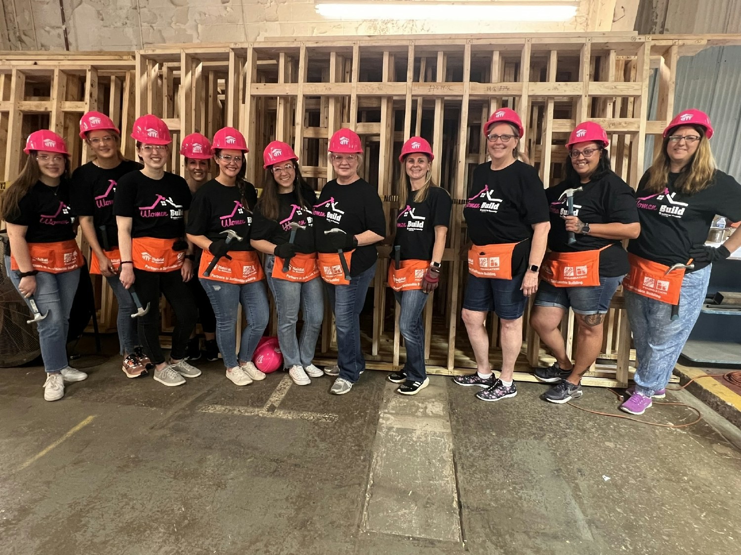 The women build event for Habitat for Humanity. 