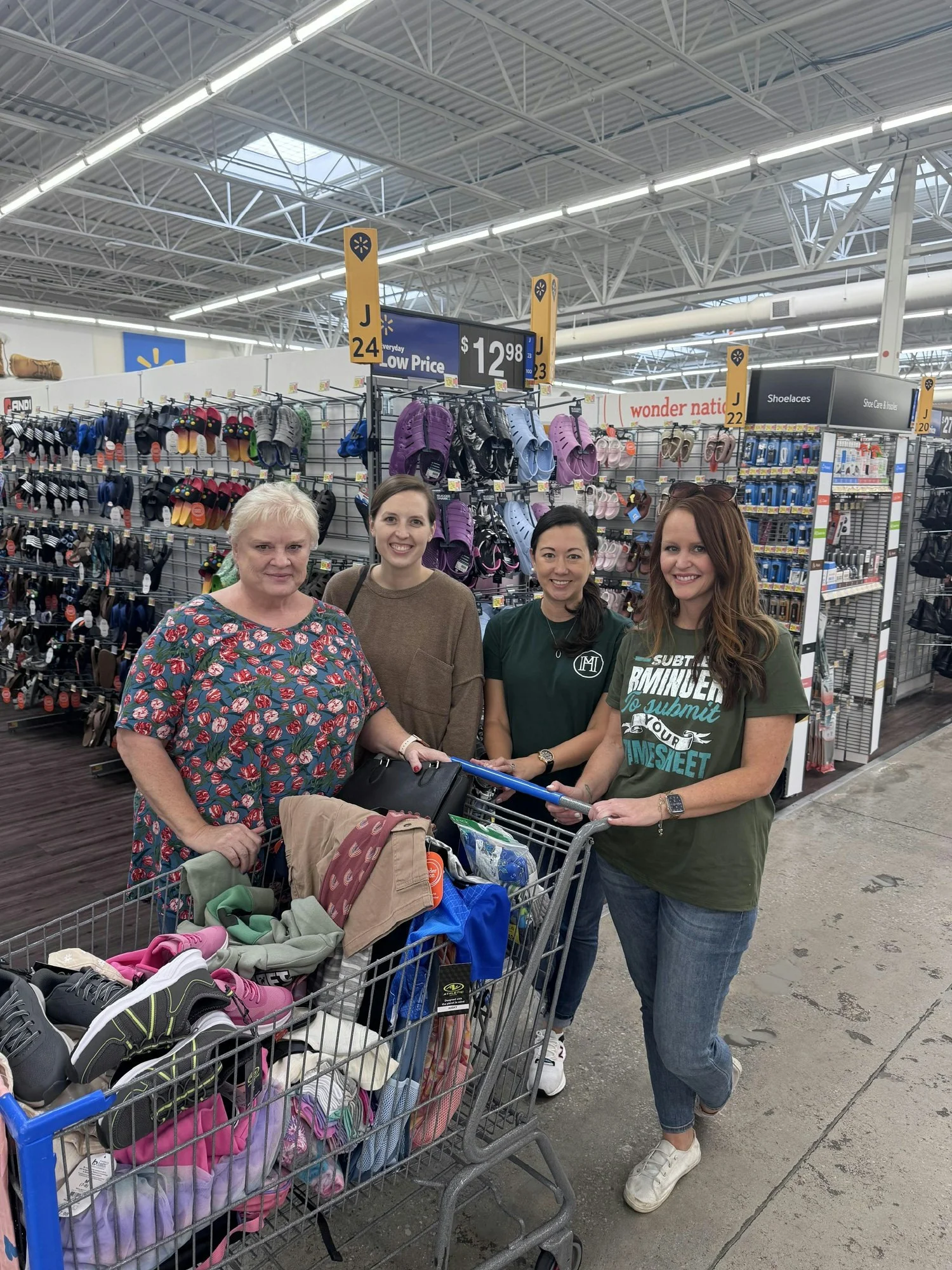 Shopping for donations to go to our local schools.