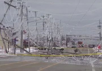 Damage from the March 2025 ice storm in Northern Michigan