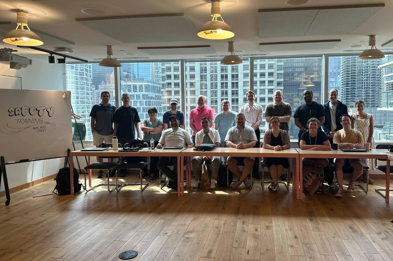 The North American team getting ready for the hackathon!