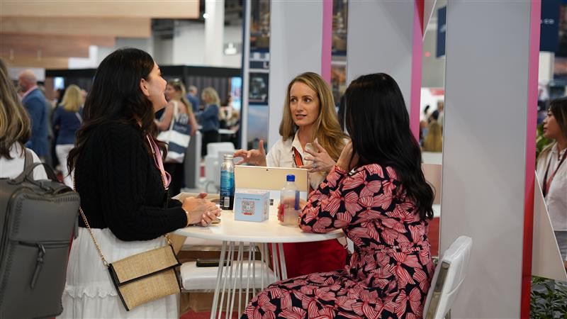 Our sales team talking with clients about partnership.