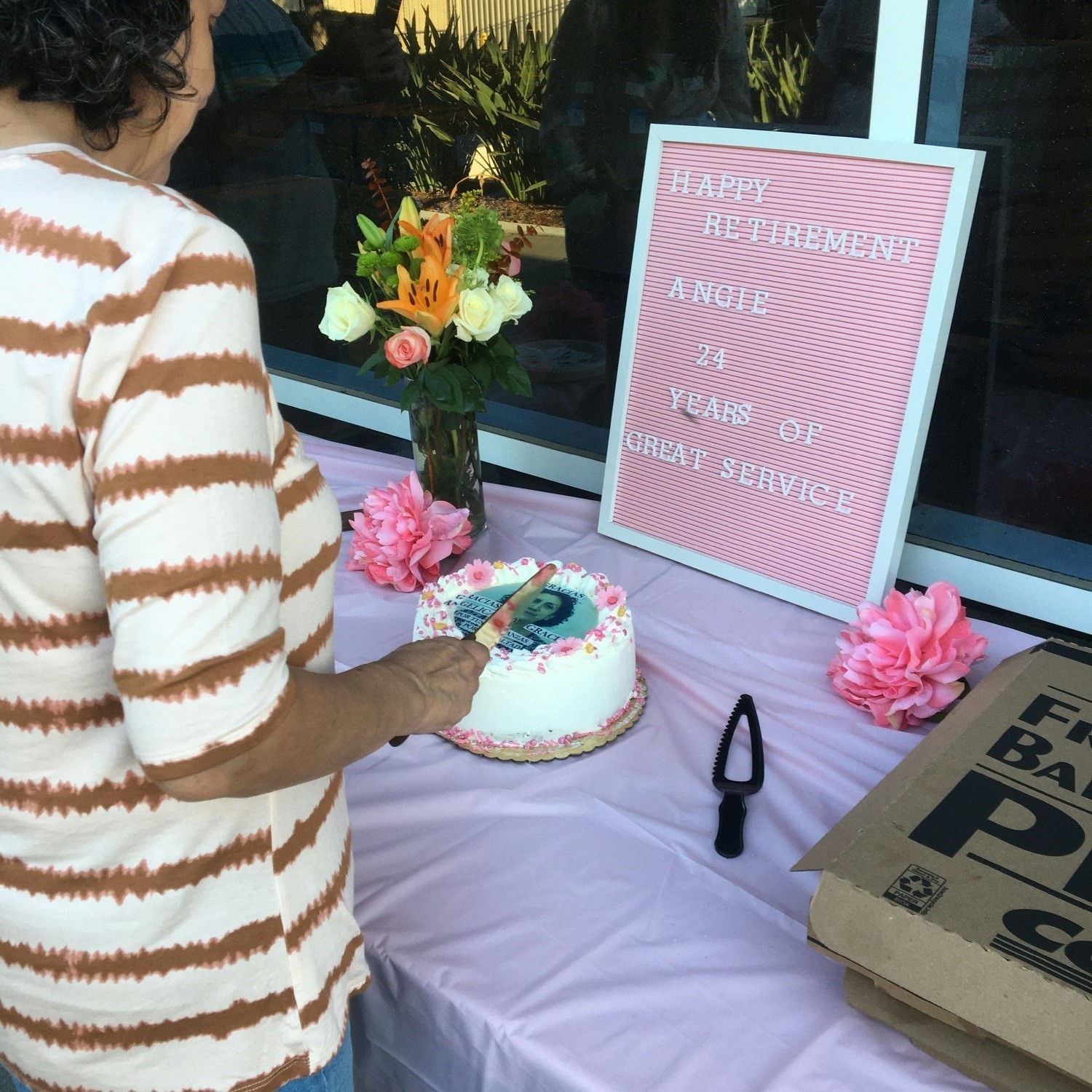 Celebrating the retirement of Angelica, our first team member.