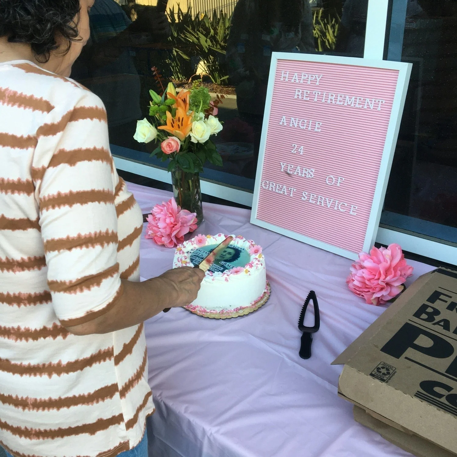 Celebrating the retirement of Angelica, our first team member.