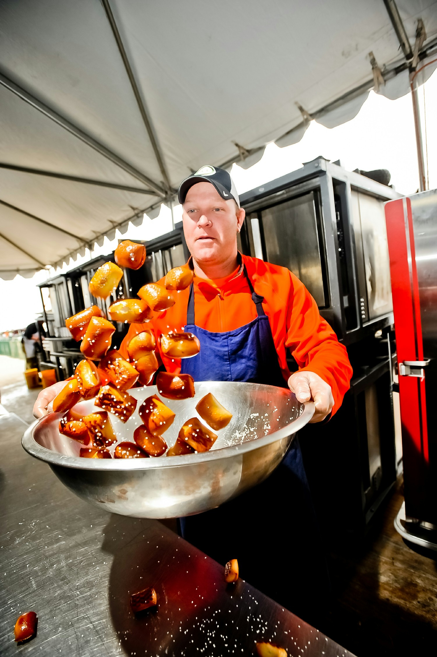 Tossing our amazing pretzels for WM Phoenix Open event