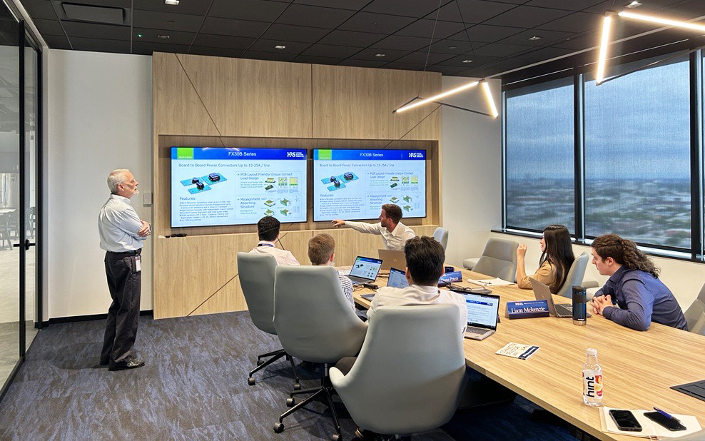 This picture exhibits Hirose's awesome college graduate training program and real-time training happening.
