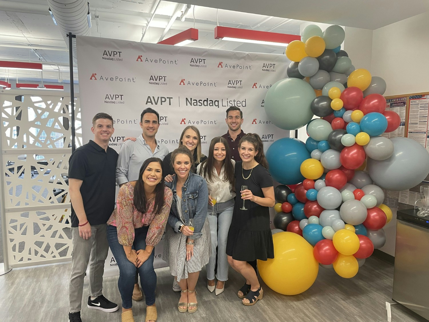 Chicago team celebrating when we went public