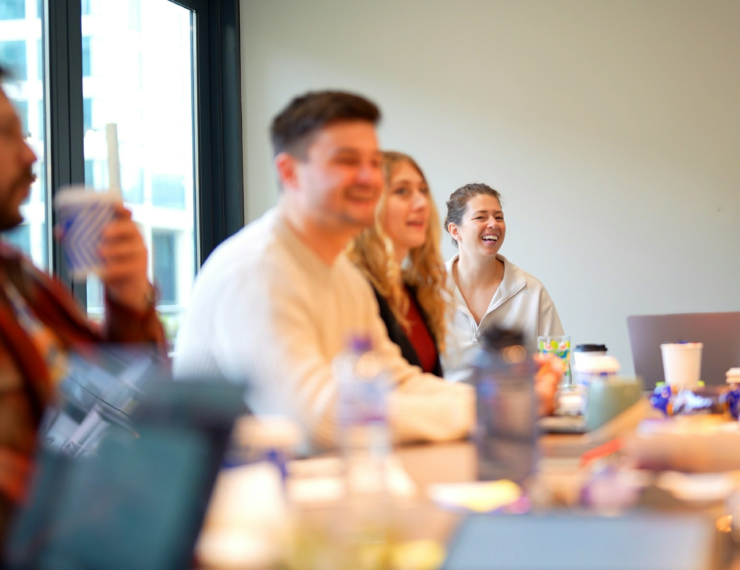 The growth team get together.