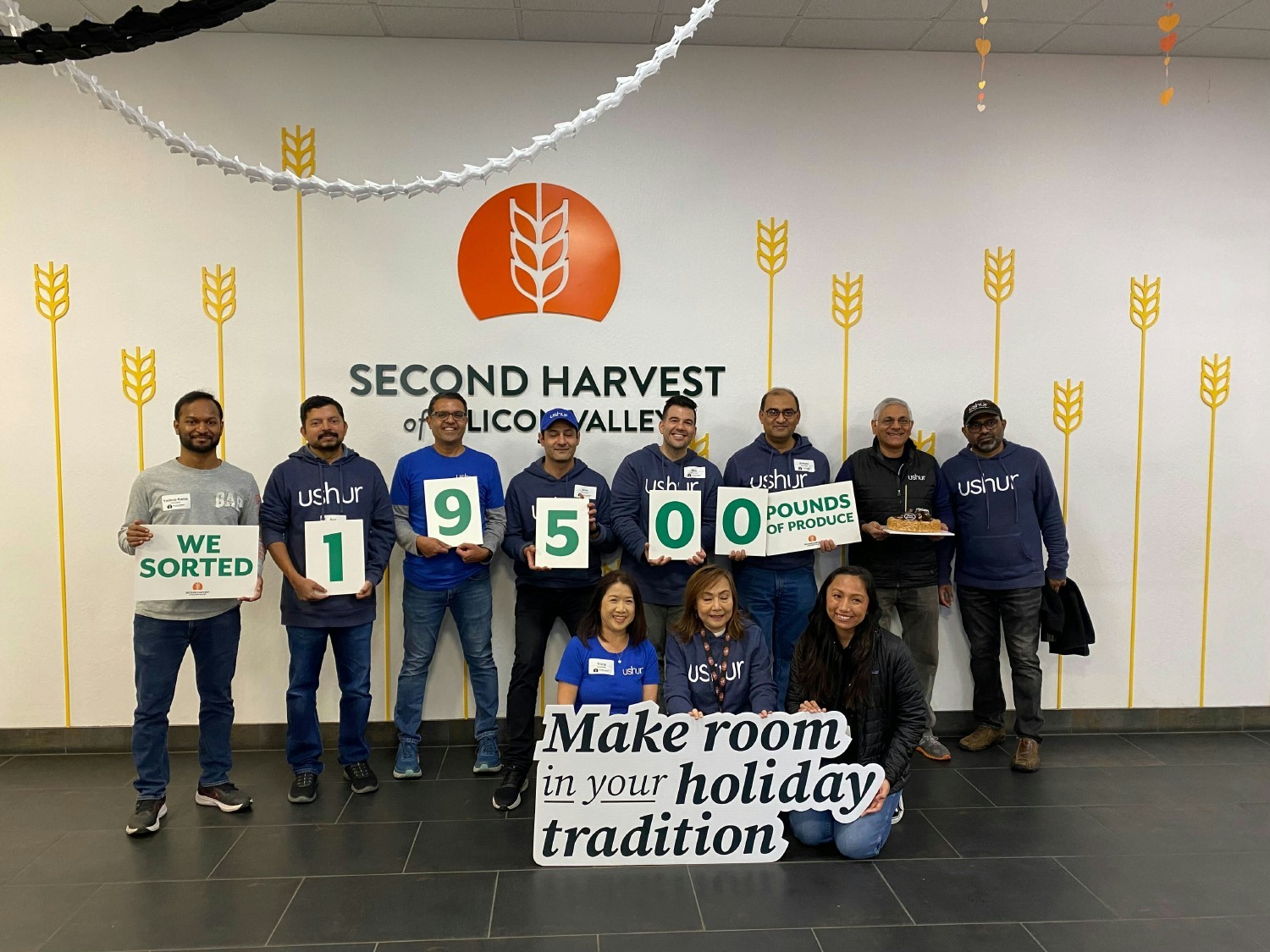 Ushur annual volunteering at Second Harvest Silicon Valley