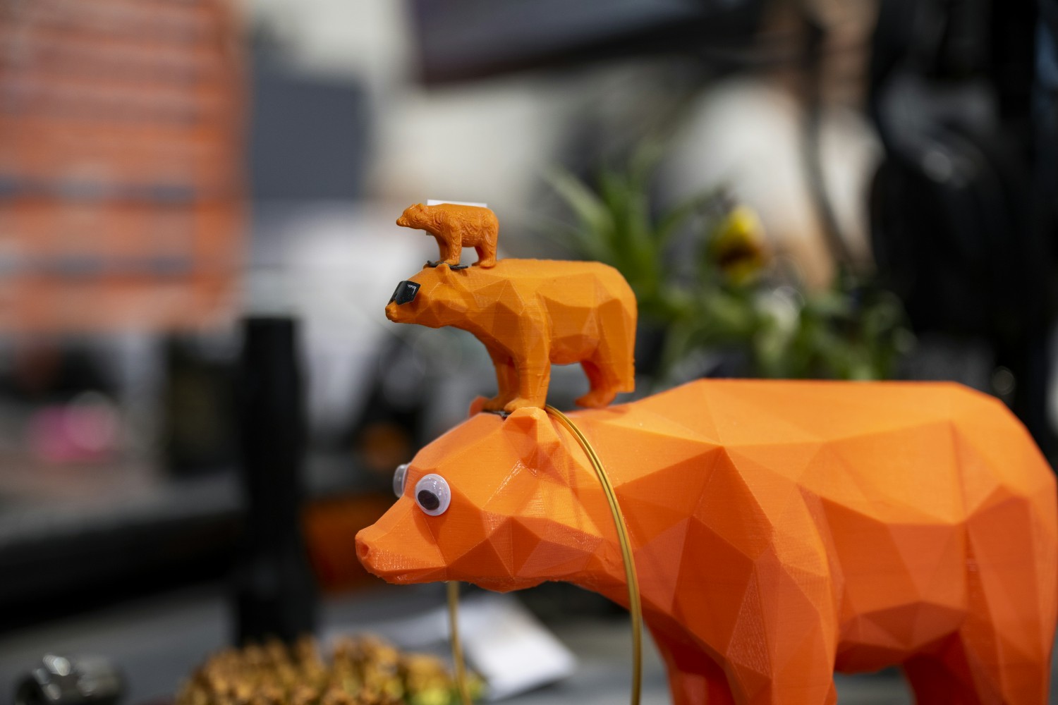 Additively manufactured stacked Ursa bears.