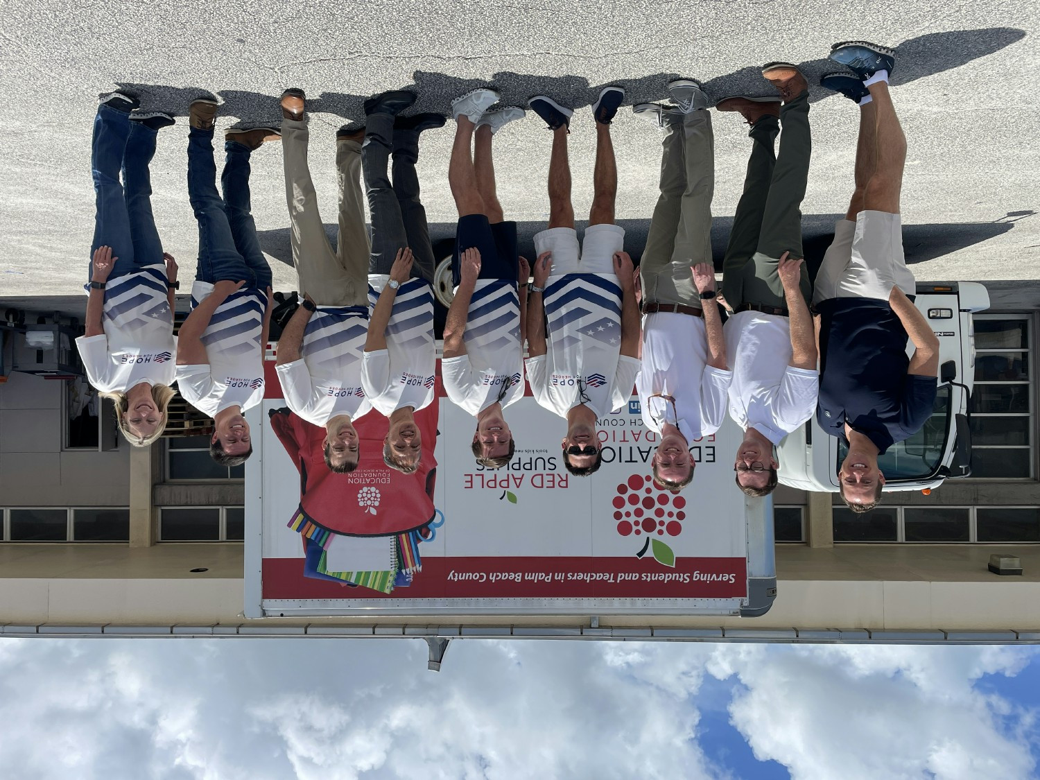 We volunteered at the Education Foundation of Palm Beach County packing backpacks for our back to school project.