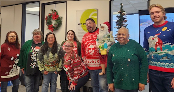 Some of our San Francisco employees participating in their annual ugly sweater day!