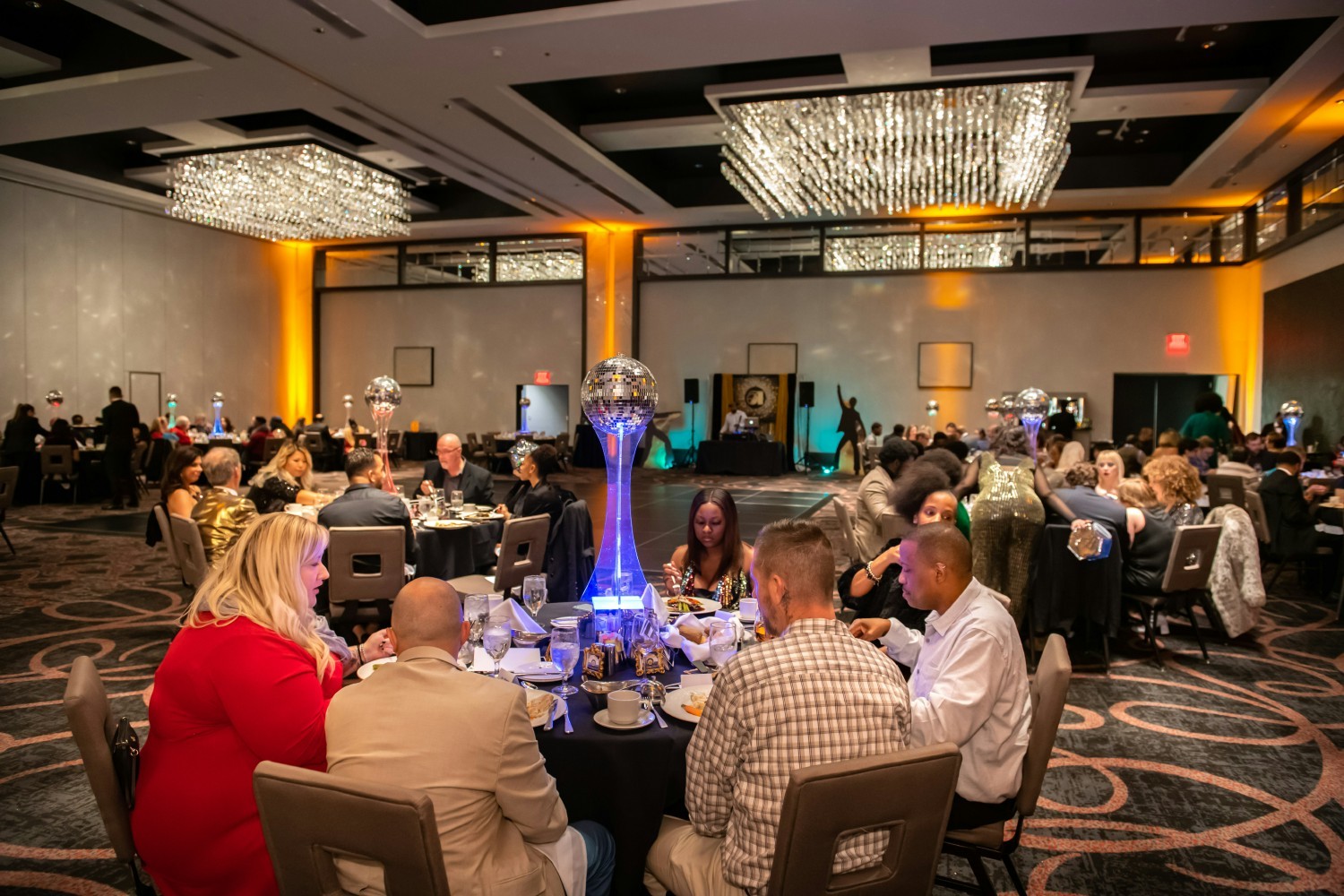 VersaTech team members at a holiday party