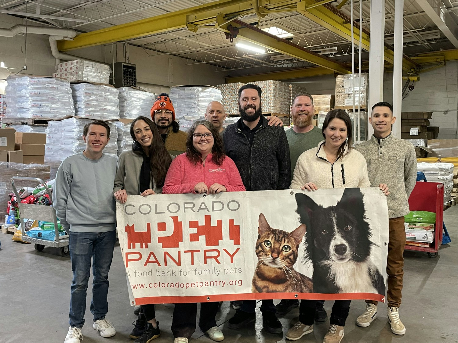 Volunteering with the local Pet Pantry.