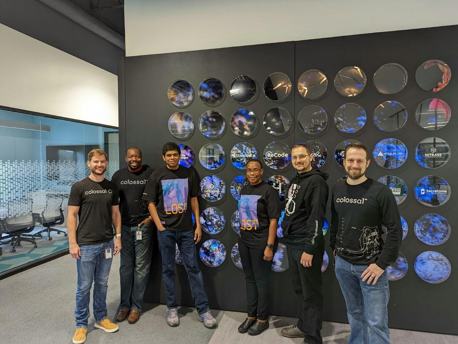Team Members on-site at the Dallas lab location. 