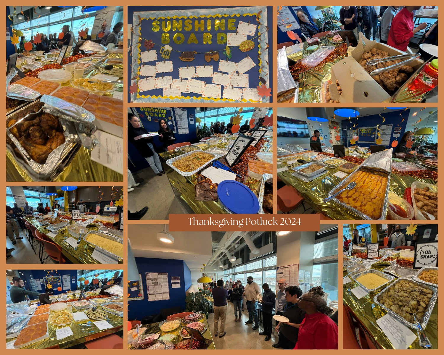 Standard Solar Inc. celebrates Thanksgiving with a company potluck.