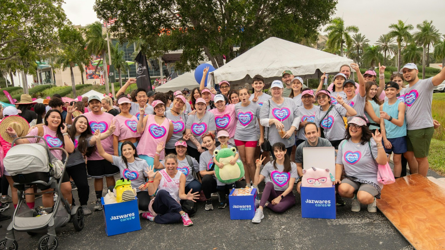 Jazwares employees in Bristol, PA donated Squishmallows to Shriners Children's Philadelphia