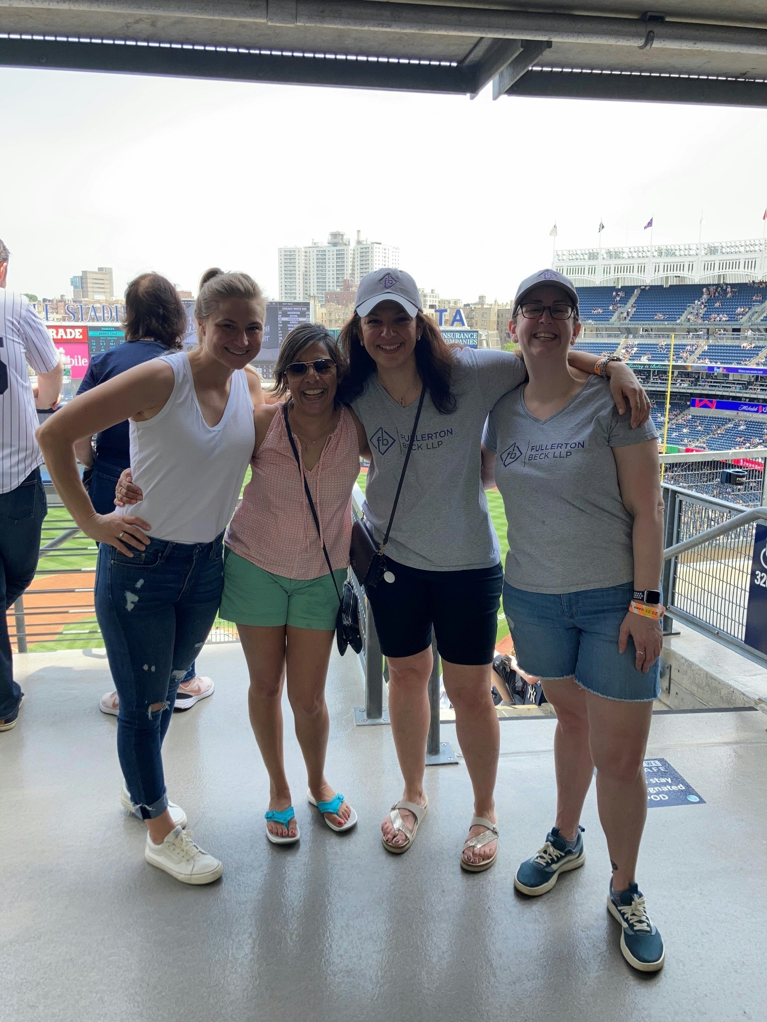 Enjoying the annual firm outing to a Yankees game. 