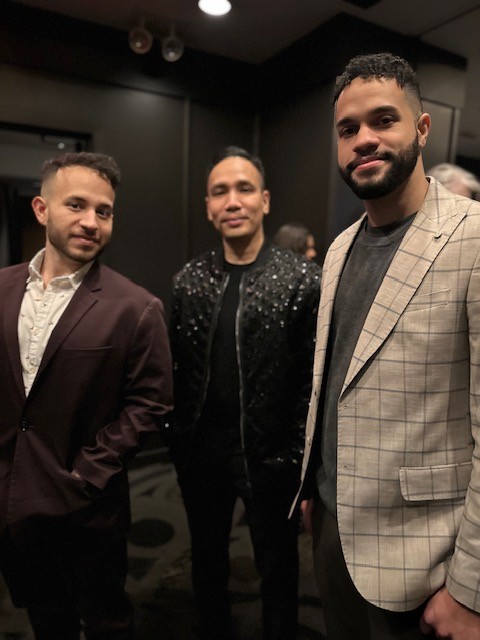 Assistant Director of Recruitment, Jerell Olivares, with Travel Nurse Recruiters Gary Salazar and Andy De Leon